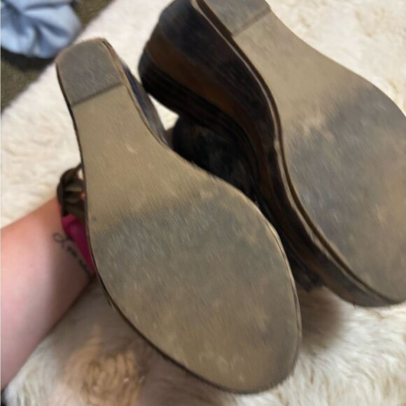 Bed Stu Joann Wood Wedge Distressed in Black size 7.5 - Picture 10 of 12